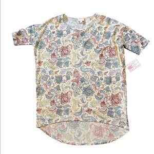 NWT Lularoe Classic Tee Shirt Top Blouse Paisley Spring Size M